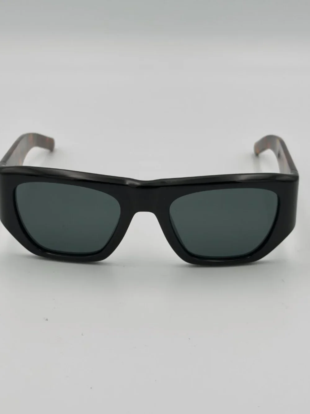 Saint Laurent SL 740 004 Black Havana Square Sunglasses Women 52mm w/ Case